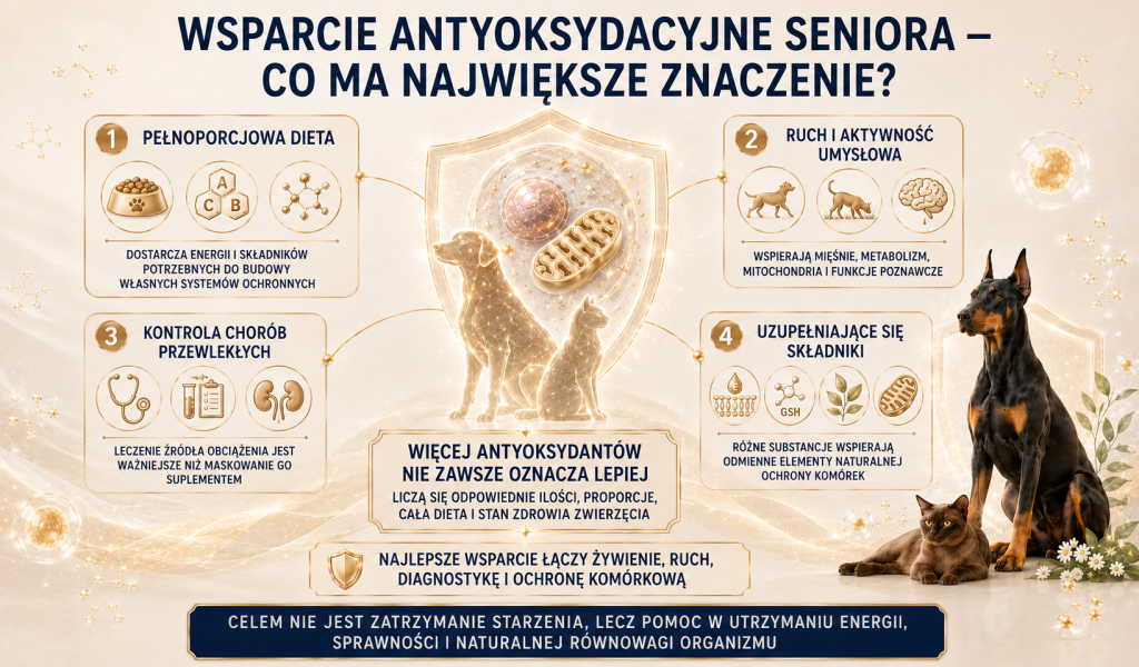 Dlaczego starsze psy i koty potrzebują wsparcia antyoksydacyjnego 3